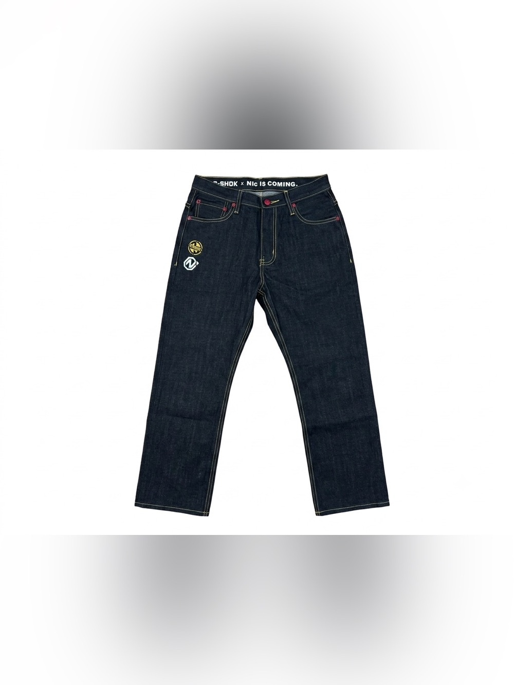 G-SHOCK x NIC IS COMING Raw Denim Jeans‎ Mens Size 30 Black Selvedge Collab